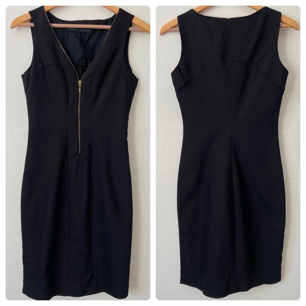 Zara Basic Collection Front Zip Dress